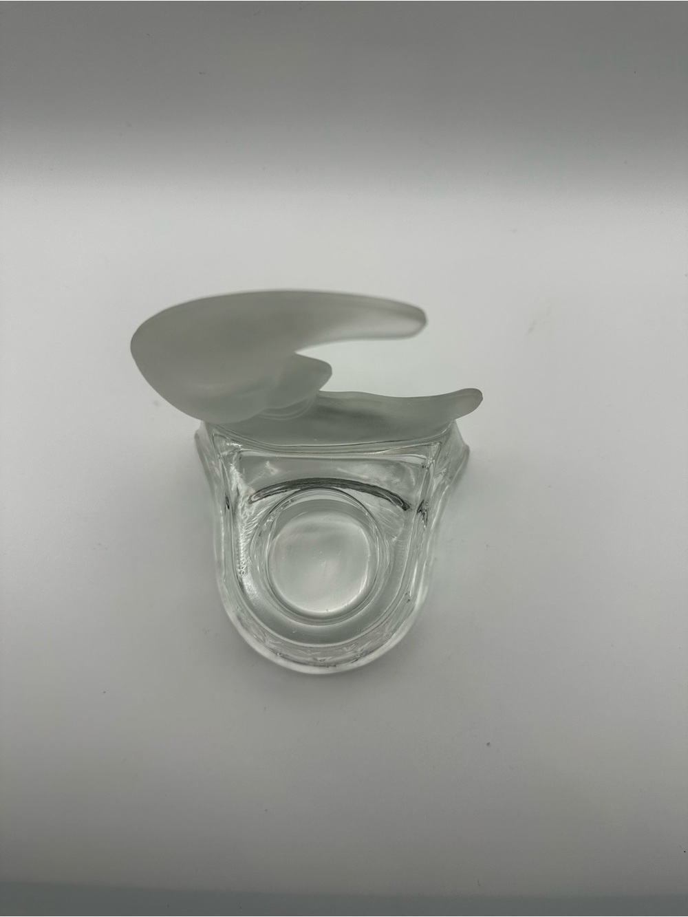 Frosted Glass Celestial Crescent Moon Tea Light Holder Clear - Picture 7 of 10